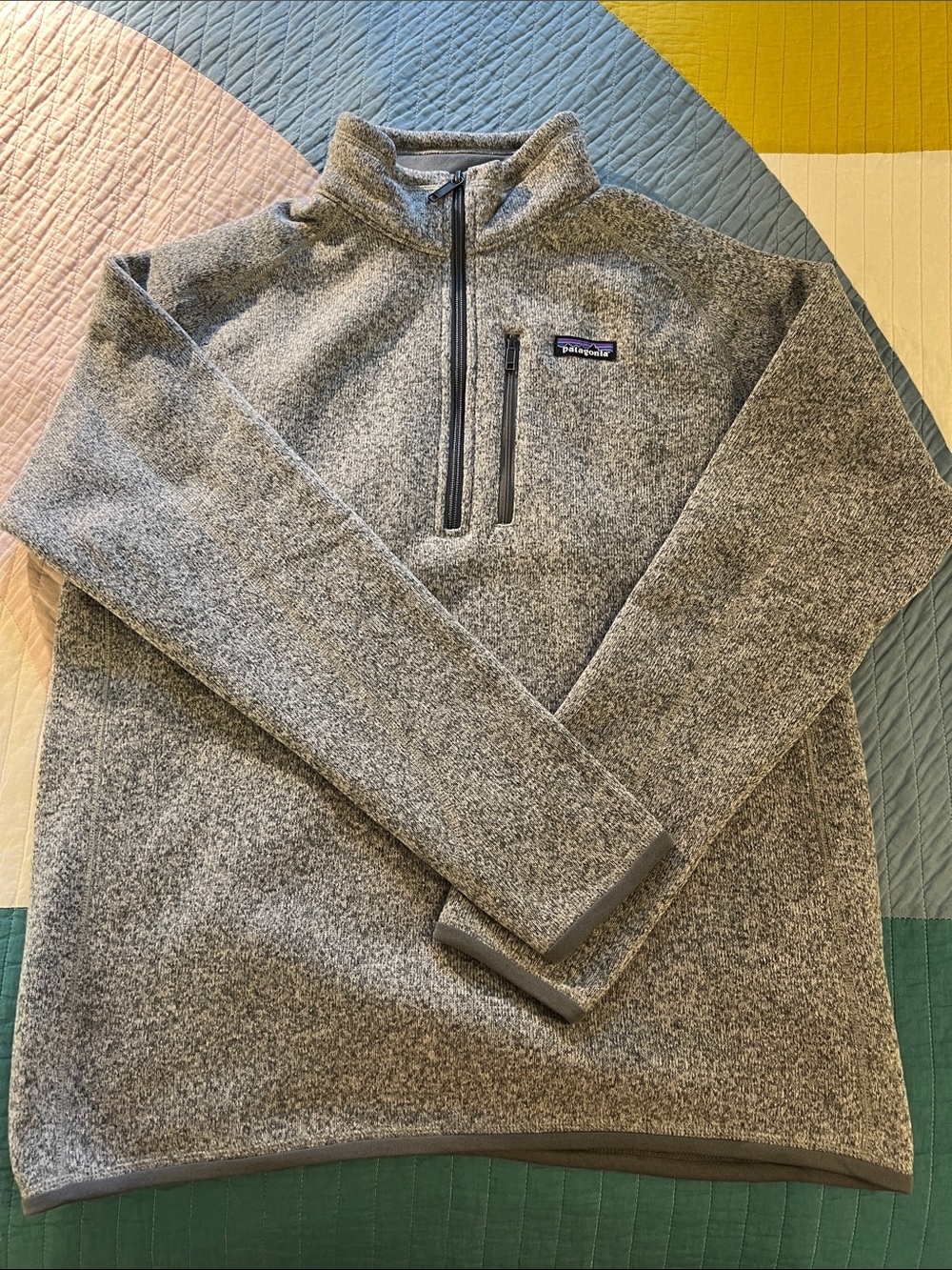 Patagonia Men's Better Sweater 1/4-Zip Fleece - Heather Gray - Large - Like New
